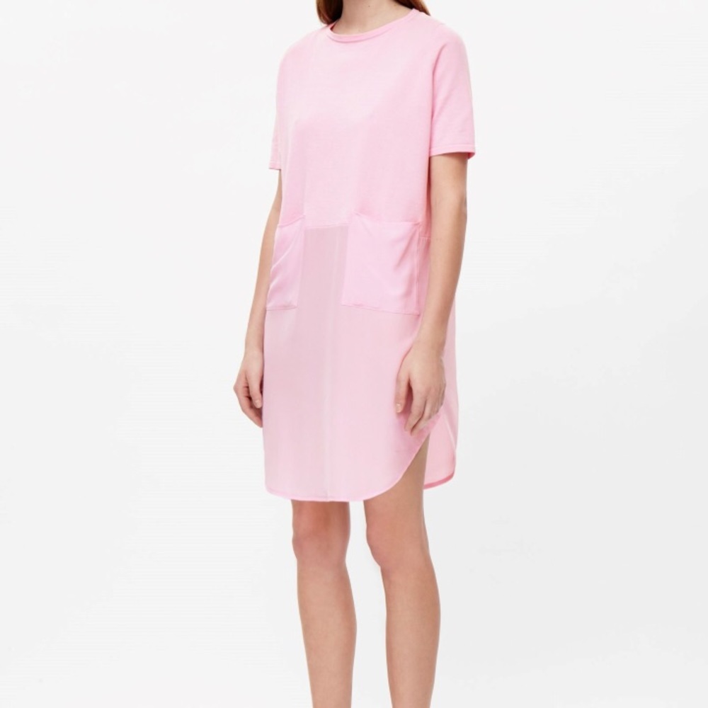 COS Pink Dress With Silk Skirt